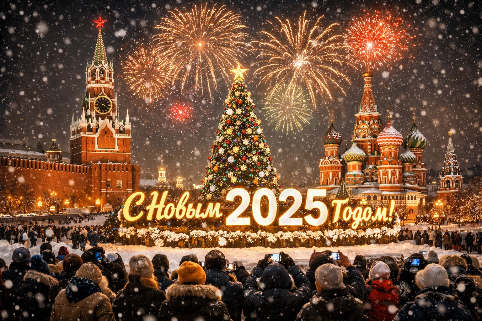 Ano Novo no Kremlin em Moscou